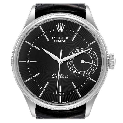 rolex cellini date white gold dial automatic mens watch